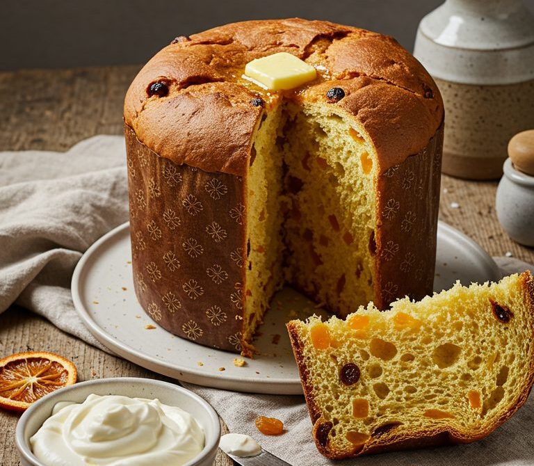 Toasted Panettone with Mascarpone and Citrus Raisins