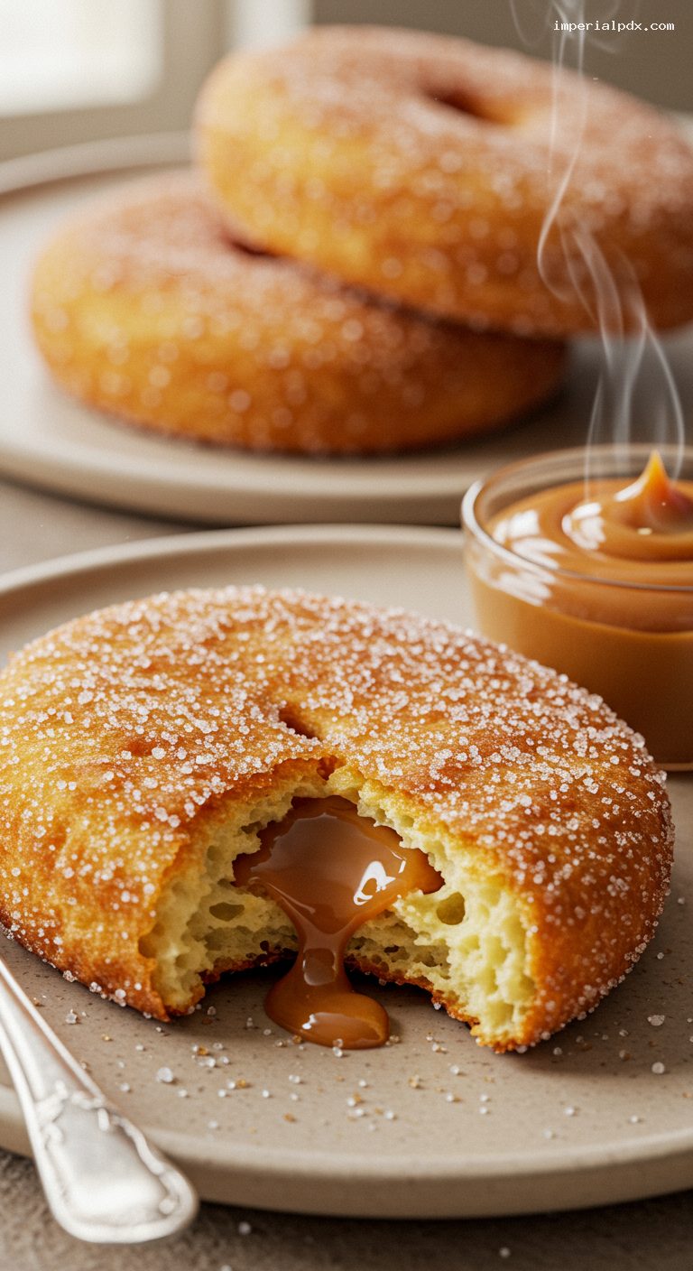 Tortas Fritas: Puffy Fried Dough with Sugar or Dulce de Leche – Closeup