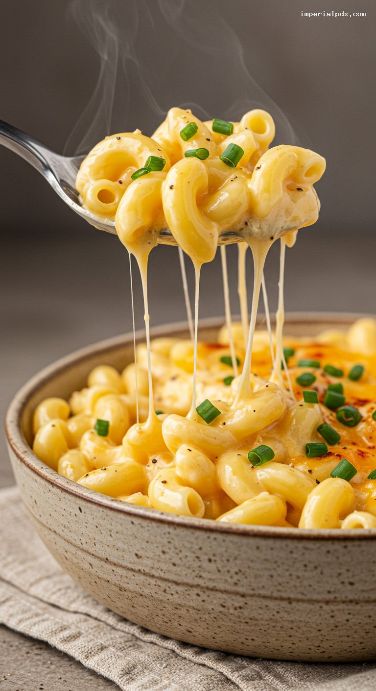 Ultra-Creamy Slow Cooker Mac and Cheese – Closeup
