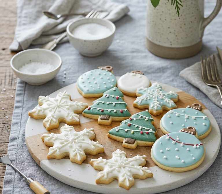 Vanilla-Almond Cut-Out Sugar Cookies with Royal Icing
