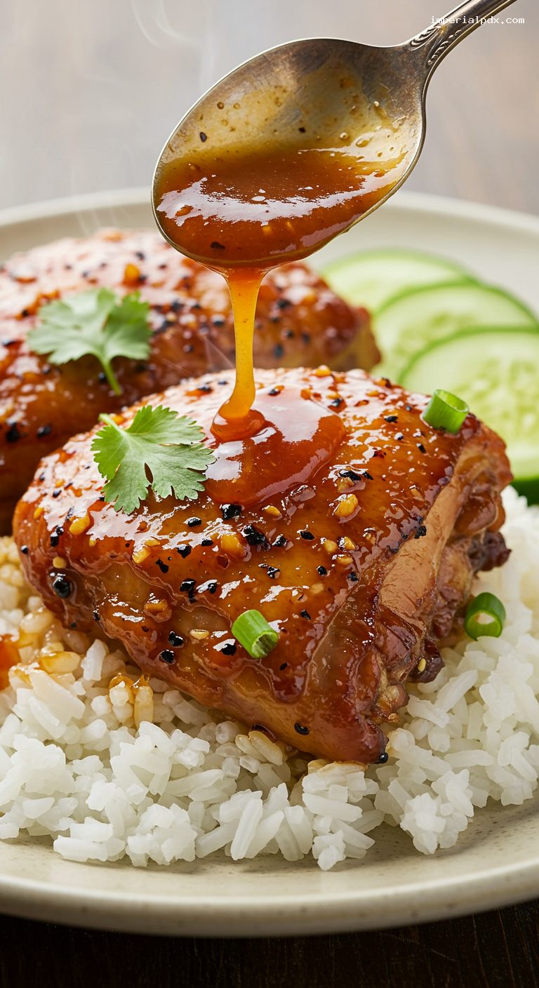 Vietnamese Ga Roti Coconut Soda Chicken – Closeup