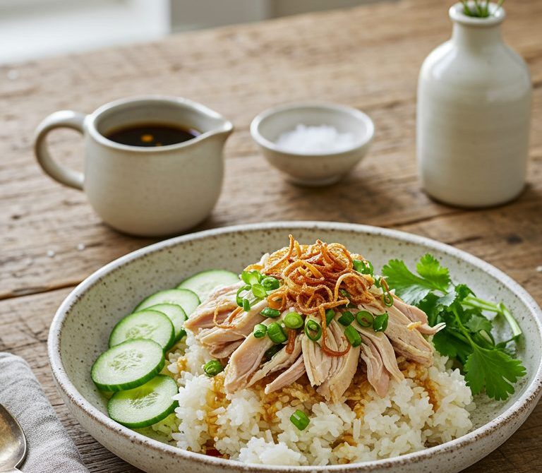 Xoi Ga: Savory Sticky Rice with Shredded Chicken