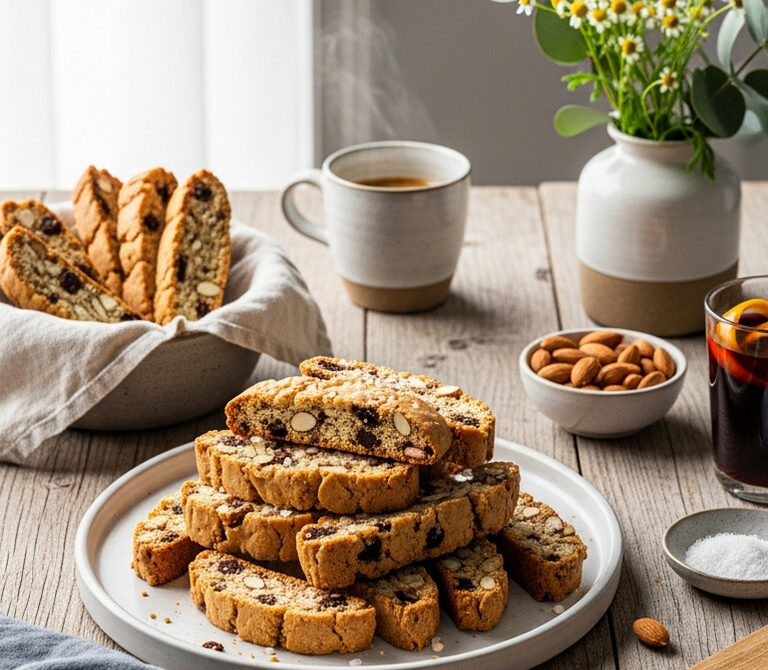 Almond and Dark Chocolate Biscotti