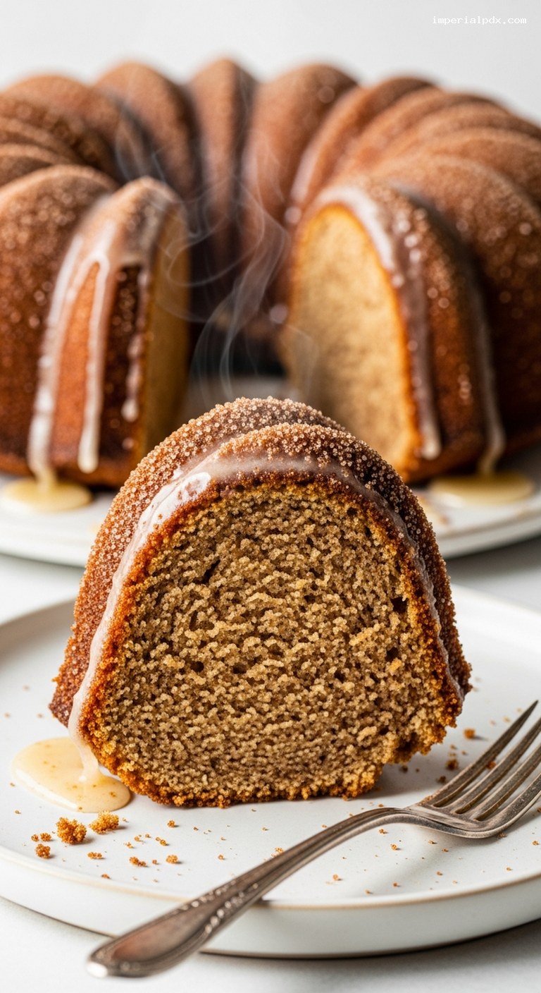 Apple Cider Doughnut Bundt Cake – Closeup