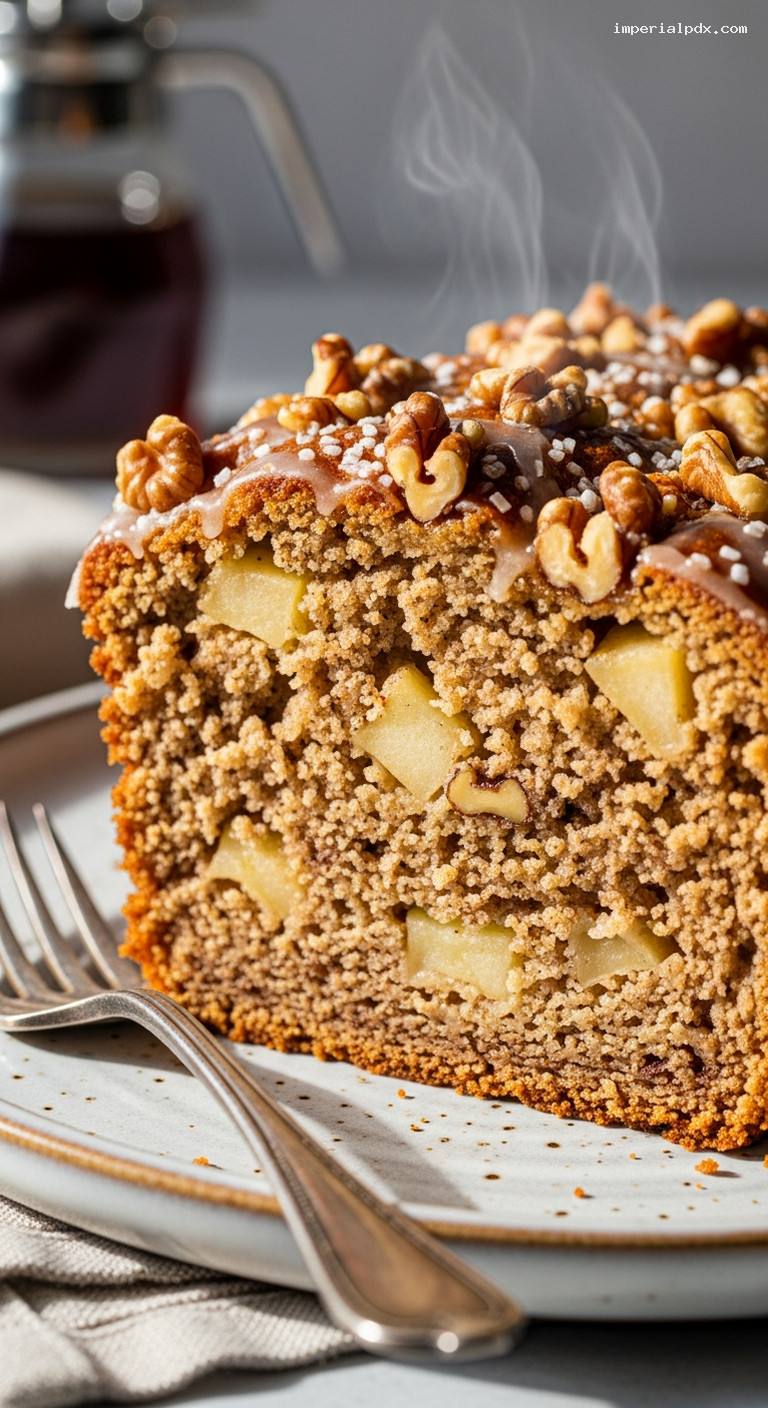 Apple Maple Walnut Loaf – Closeup