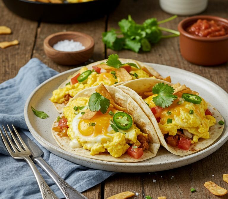 Austin-Style Migas Breakfast Tacos