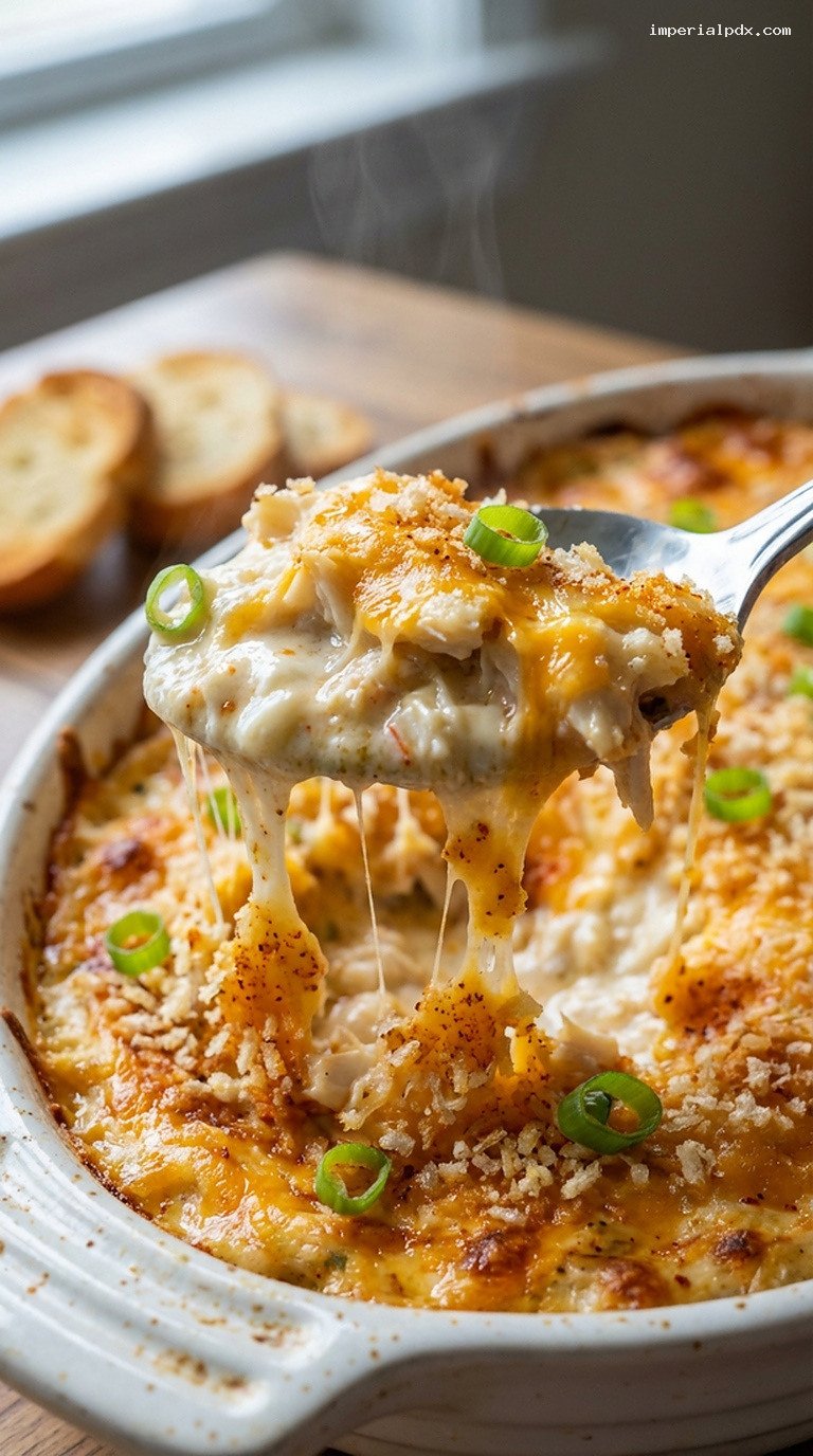 Baked Crab and Cheddar Dip with Old Bay – Closeup