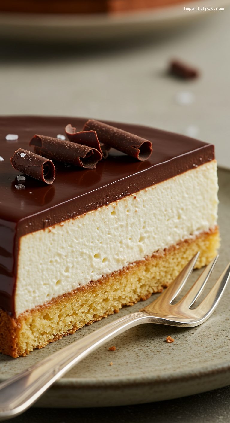 Bird’s Milk Cake with Chocolate Glaze – Closeup