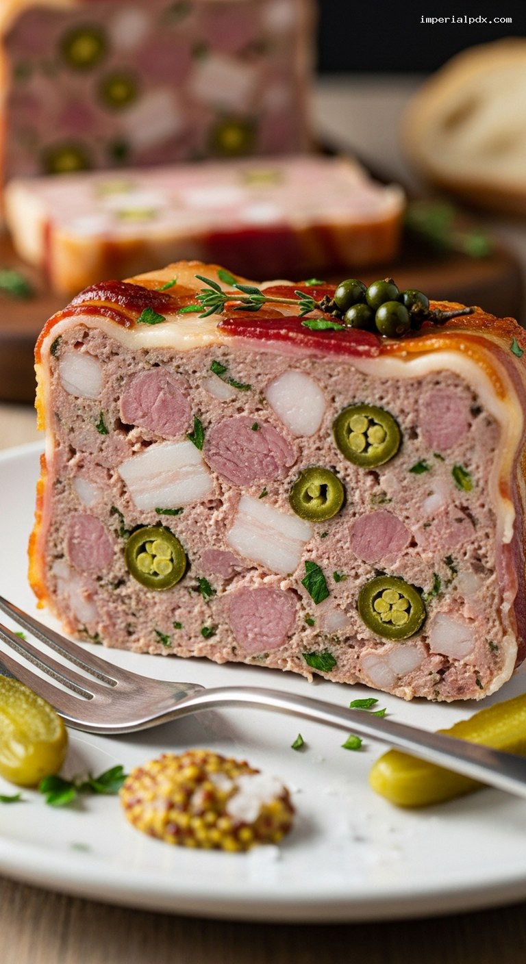 Bistro-Style Pork and Green Peppercorn Pâté – Closeup
