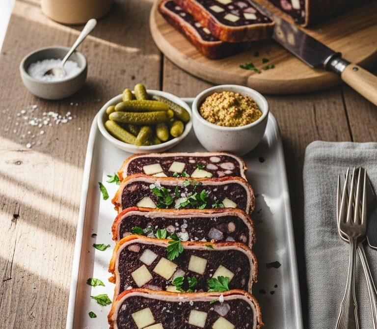 Boudin Noir Terrine with Apples and Onions