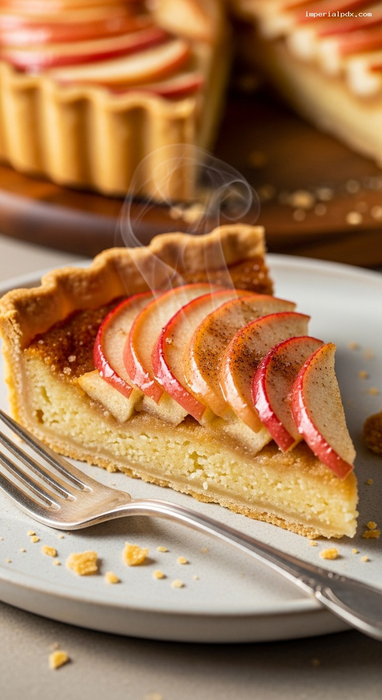 Brown Butter Apple Tart with Almond Frangipane – Closeup