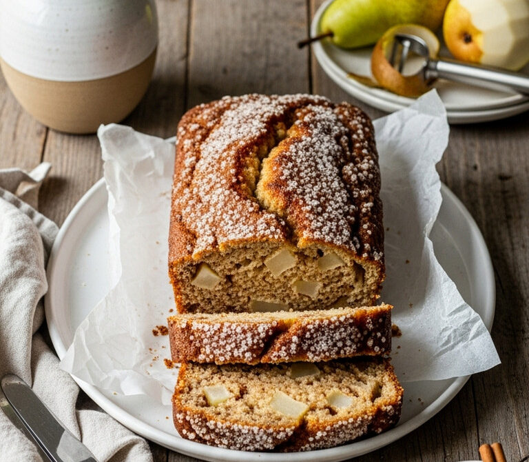 Brown Butter Cinnamon Pear Loaf