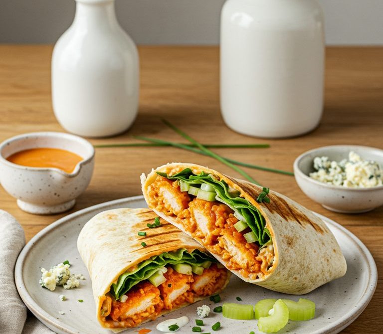 Buffalo Chicken Wrap with Blue Cheese or Ranch