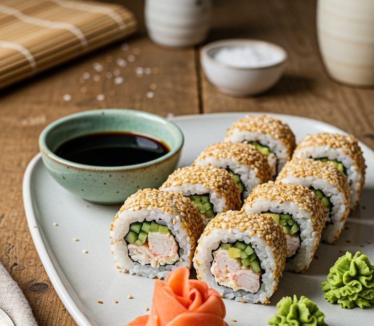 California Roll Bites with Crab and Avocado