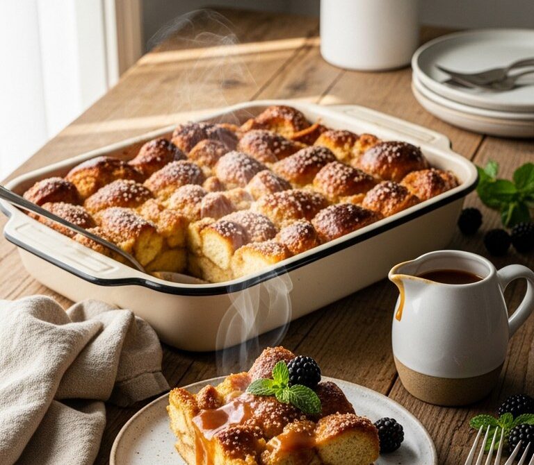 Caramel Bread Pudding with Bourbon Sauce