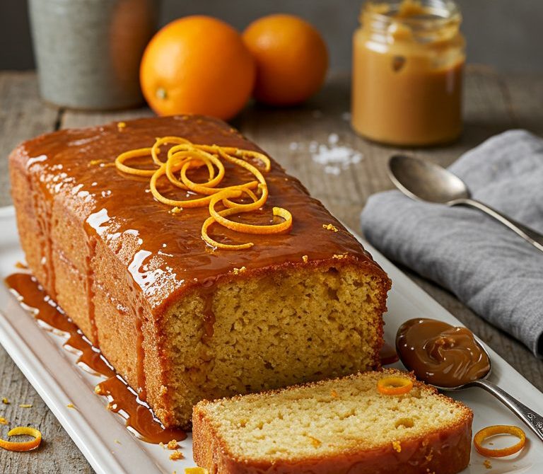 Caramel Budín de Pan with Vanilla and Citrus Zest