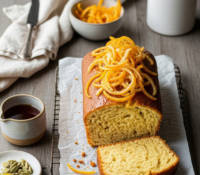 Cardamom-Orange Breakfast Loaf with Candied Peel