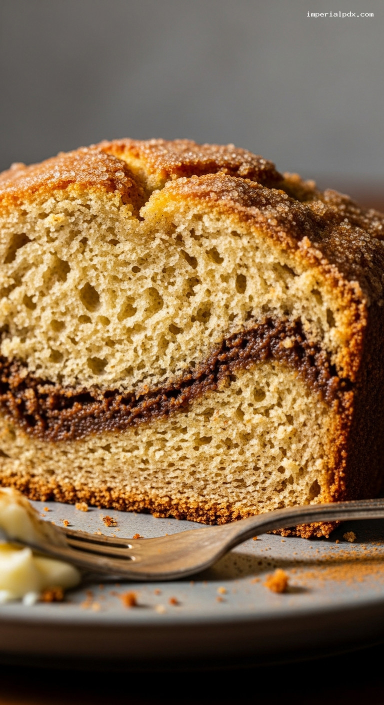 Chai-Spiced Quick Bread with Sugar Crust – Closeup