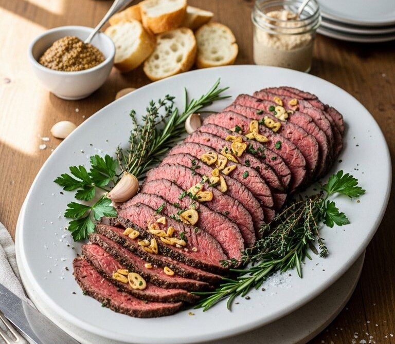 Charcuterie-Style Garlic Herb Roast Beef Cold Cuts