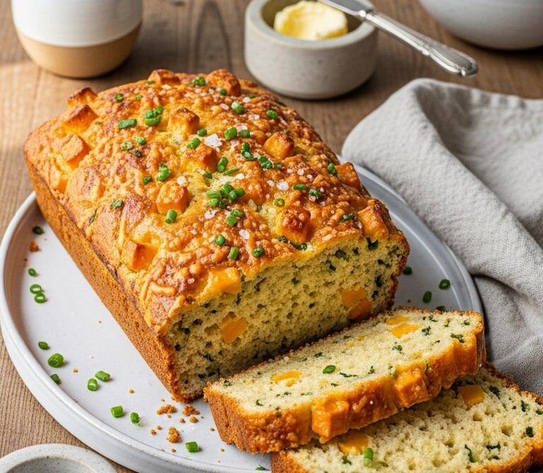 Cheddar-Chive Buttermilk Quick Bread