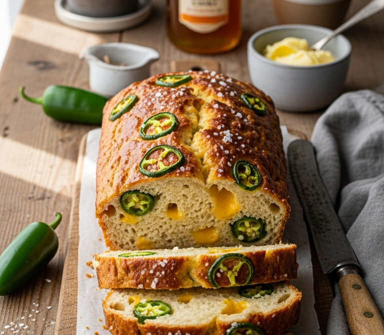 Cheddar-Jalapeño Beer Bread Loaf