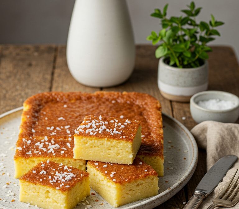 Chewy Hawaiian Butter Mochi Squares