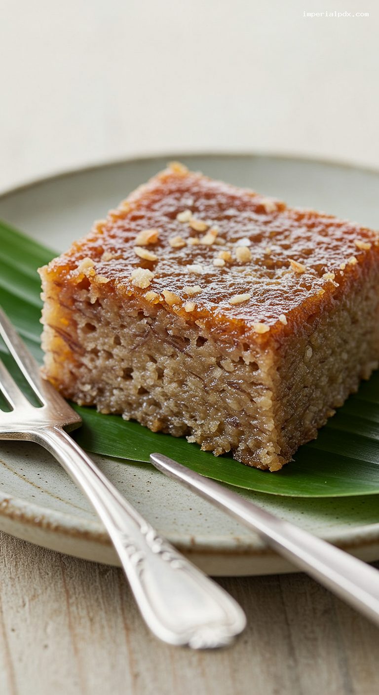 Chewy Hawaiian Kulolo with Coconut and Taro – Closeup