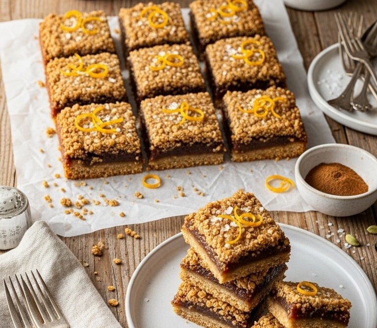 Chewy Oatmeal Date Bars with Spiced Filling
