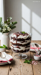 Chocolate Peppermint Trifle with Hot Fudge Ribbons – Imperial Recipes