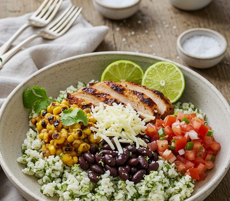 Cilantro-Lime Burrito Bowl with Chicken or Steak