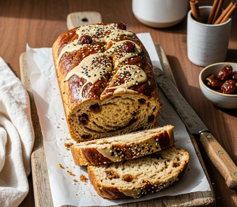 Cinnamon Date Tahini Loaf