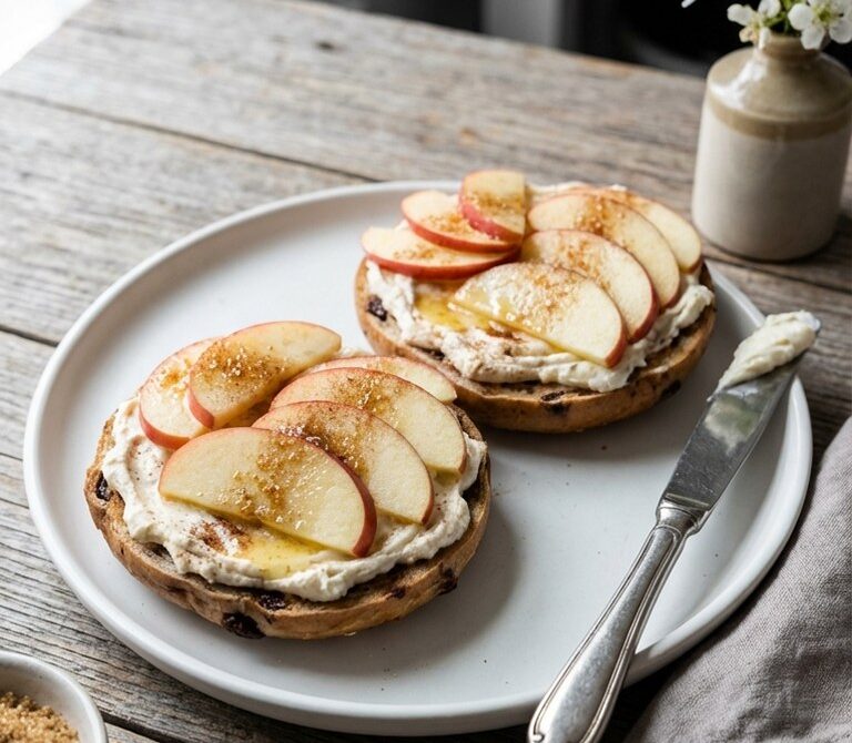 Cinnamon Raisin Apple Pie Cream Cheese Bagel