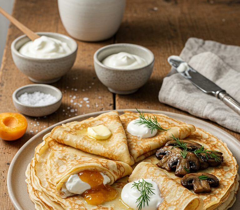 Classic Blini with Sweet or Savory Fillings