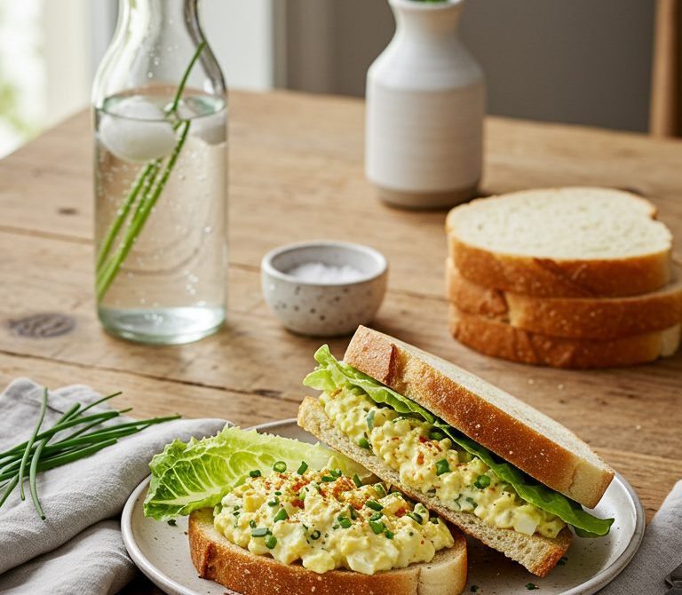 Classic Egg Salad Sandwich with Chives and Dijon