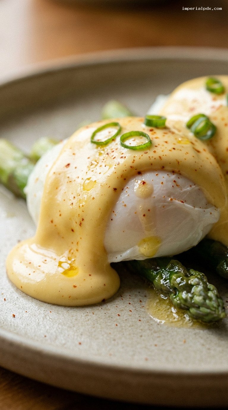 Classic Velvety Hollandaise Sauce for Eggs and More – Closeup