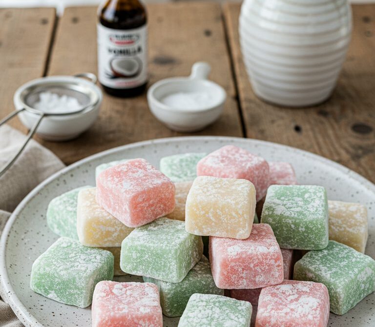 Coconut Vanilla Chichi Dango Mochi Squares