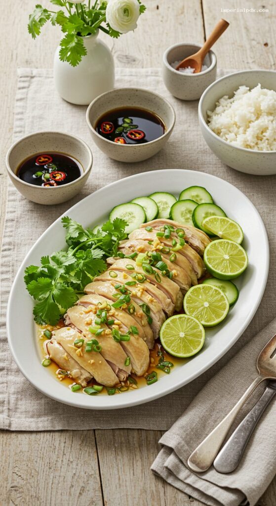 Cold Ginger Chicken with Ginger-Scallion Oil and Rice – Imperial Recipes