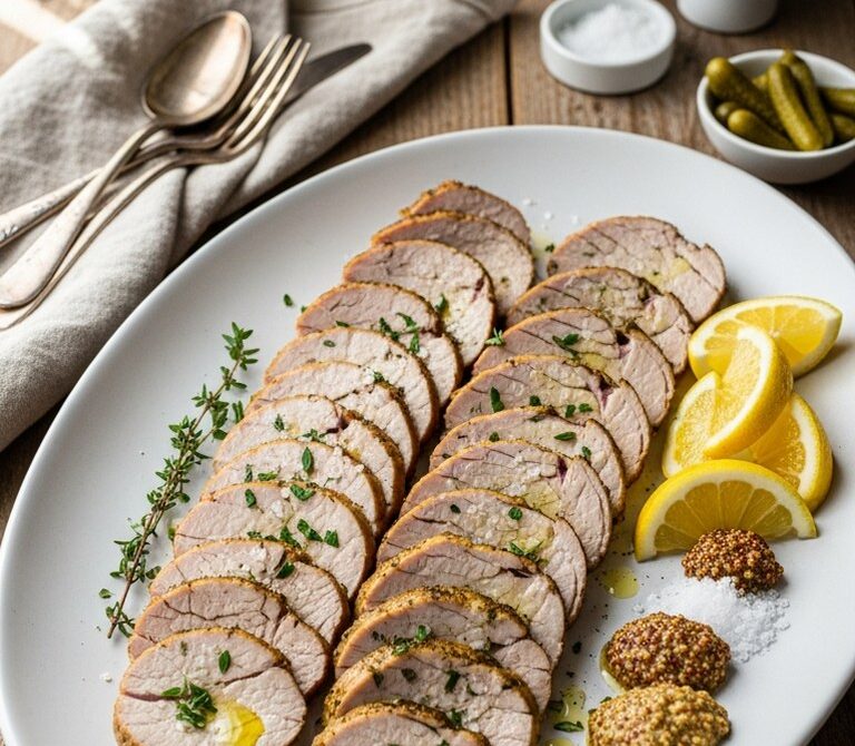Cold-Roasted Garlic Herb Pork Tenderloin