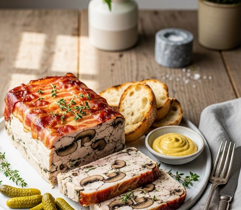 Country-Style Chicken Pâté With Mushrooms and Brandy
