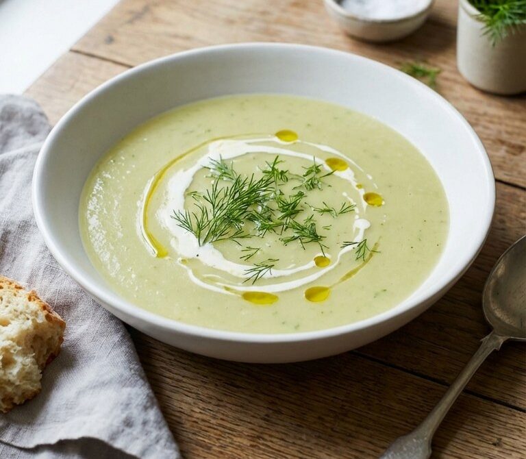 Creamy Fennel and Potato Soup With Fresh Dill