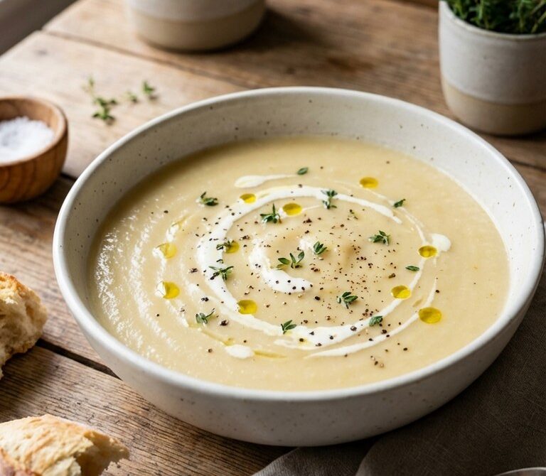 Creamy Roasted Parsnip, Apple and Leek Soup