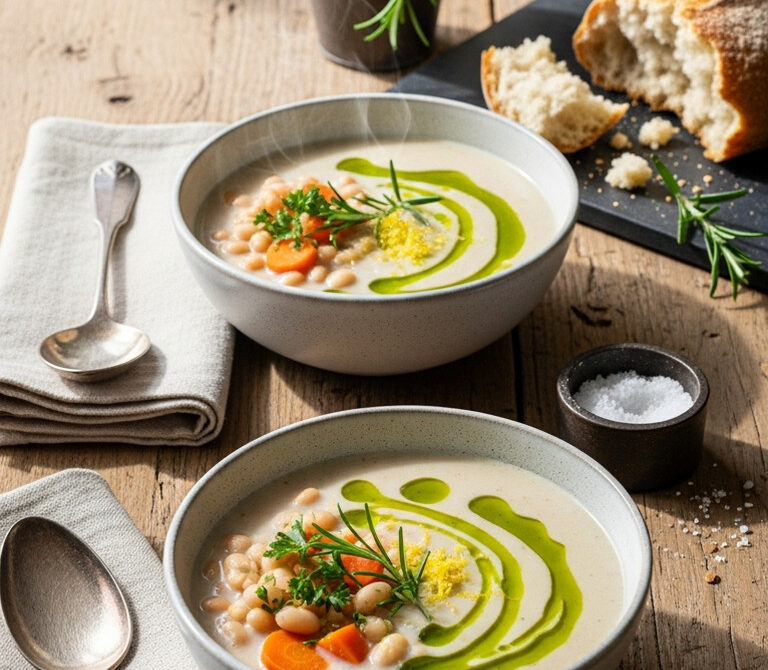 Creamy White Bean and Rosemary Soup