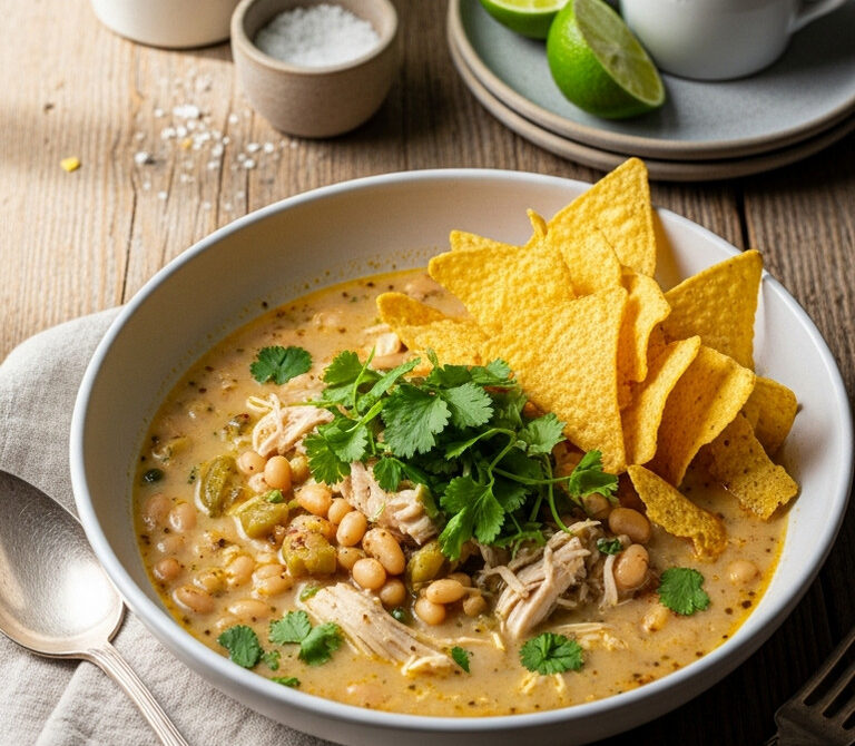 Creamy White Chicken Chili with Green Chiles