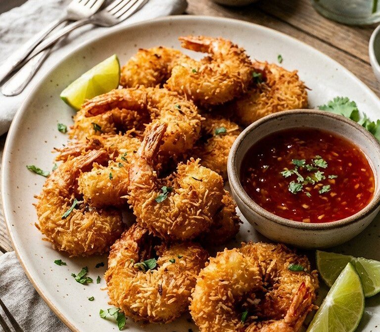 Crispy Coconut Shrimp with Sweet Chili Dipping Sauce