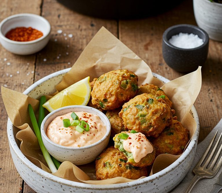 Crispy Hush Puppies with Zesty Remoulade