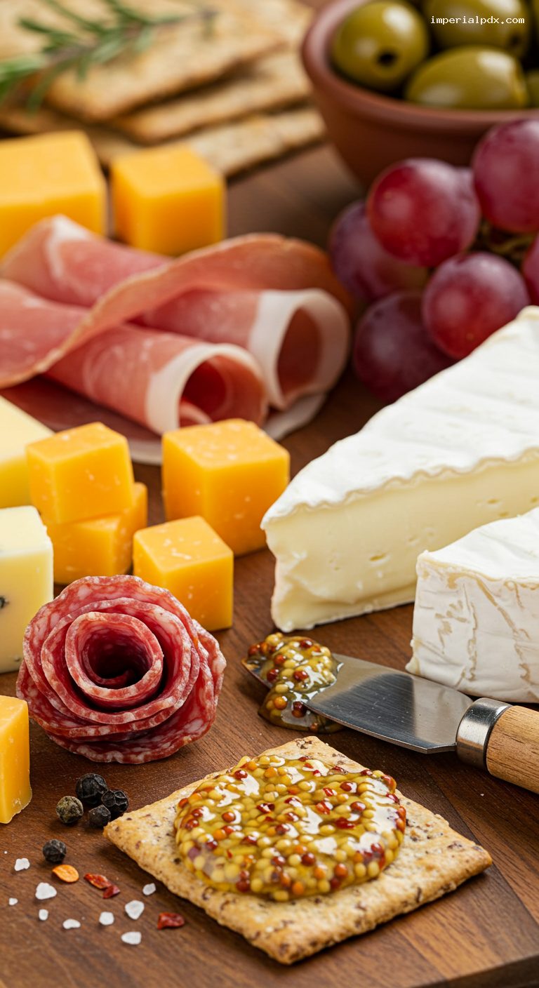 Crowd-Pleasing Charcuterie and Cheese Board – Closeup