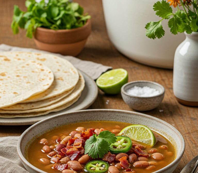 Drunken Pinto Beans with Bacon and Beer