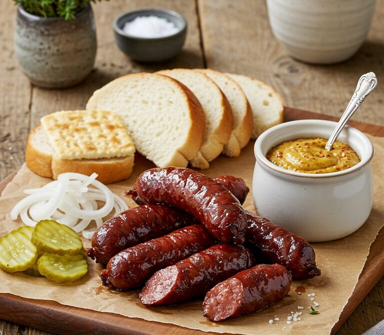 East Texas Hot Links Platter with Sharp Mustard