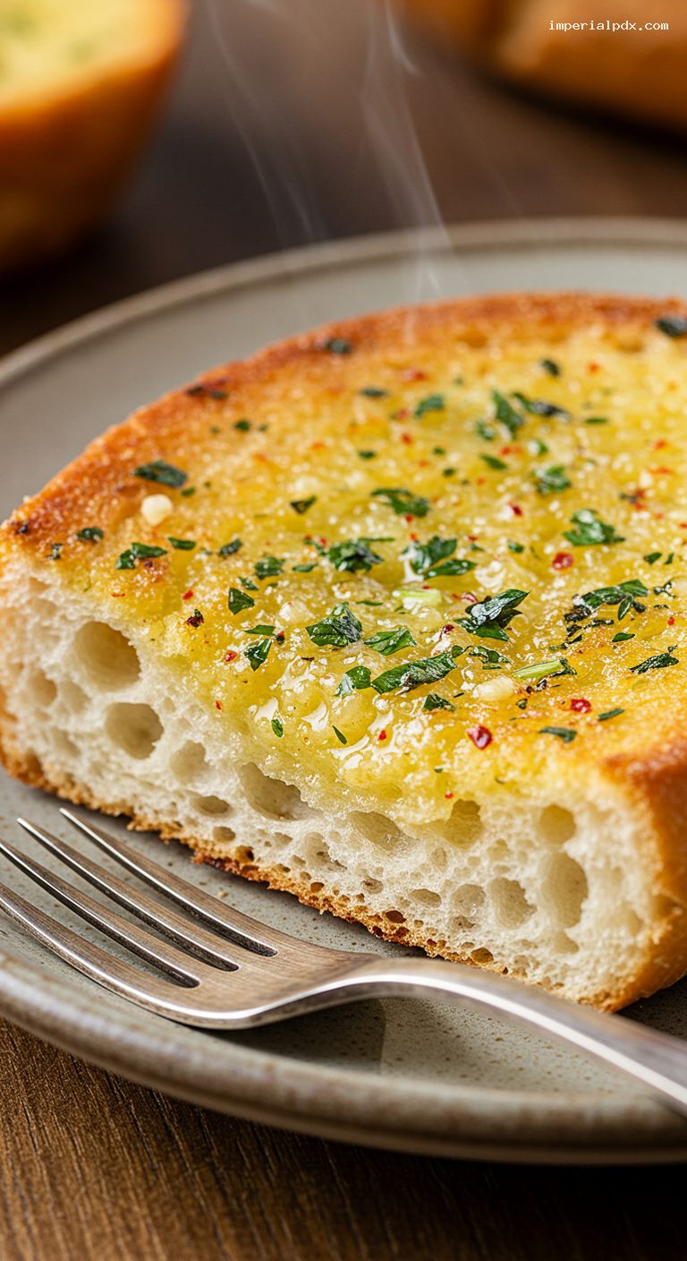 Extra-Thick Texas Toast Garlic Bread – Closeup