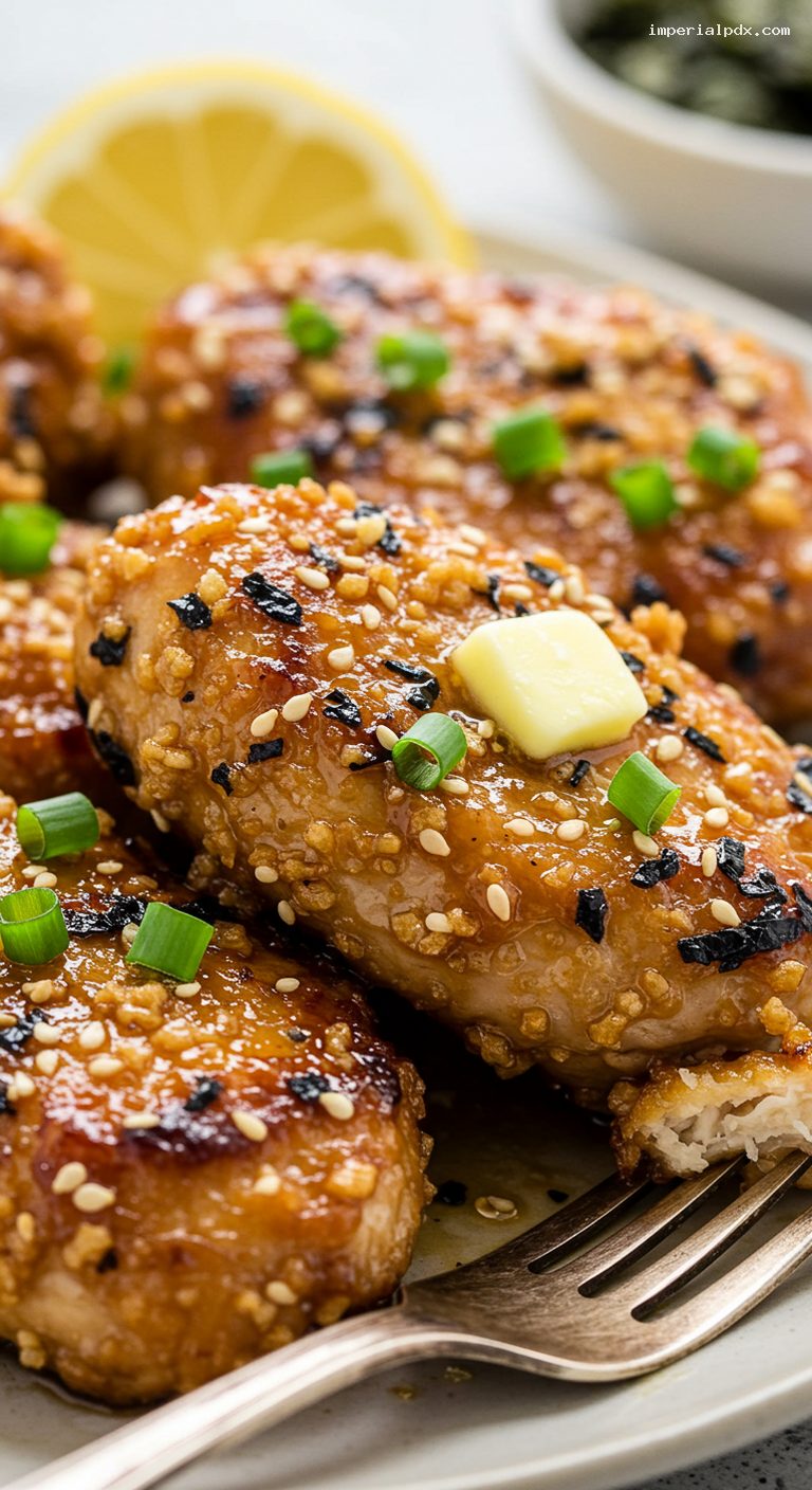 Furikake Garlic Chicken Bites (Hawaiian-Style) – Closeup